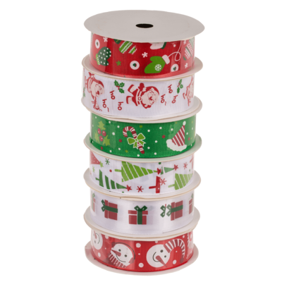 Ribbon, Christmas, polyester, 2 cm x 2 m,