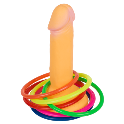 Ring toss game, Penis, with 6 rings,