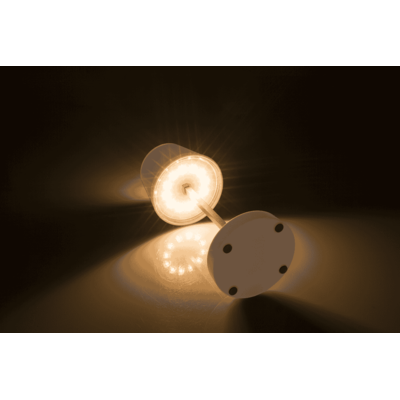 Rosafarbene Tisch-Lampe mit LED,