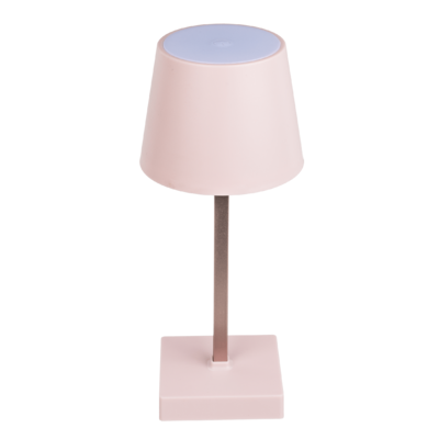 Rosafarbene Tisch-Lampe mit LED,