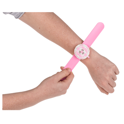 Rosafarbenes Flugkreisel-Armband, ca. 21,5 cm,