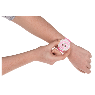 Rosafarbenes Flugkreisel-Armband, ca. 21,5 cm,