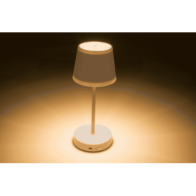 Rose colored table lamp with LED,