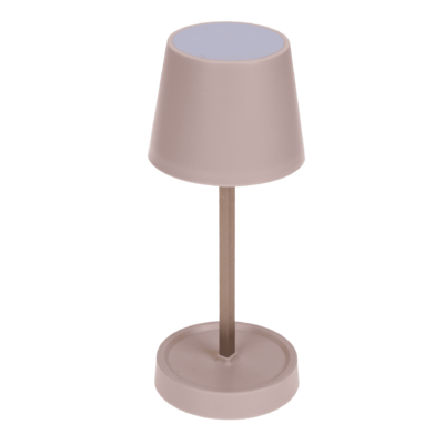 Rose colored table lamp with LED,