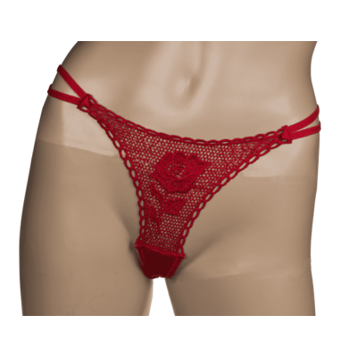 Rose with red G-string,