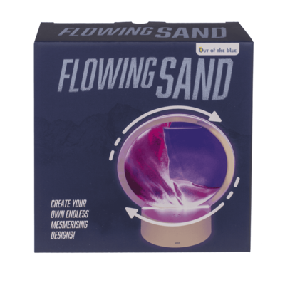 Rotating sand picture, with colour-changing LED