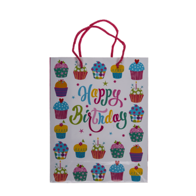 Sac cadeau en papier, Happy Birthday,