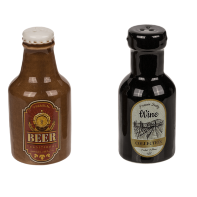 Salt & pepper shaker, Beer & Wine,