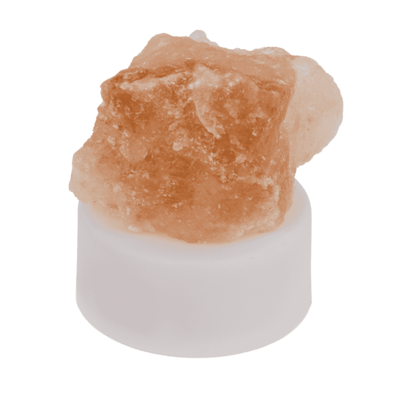 Salt crystal with LED tea light, 4 x 2 cm,