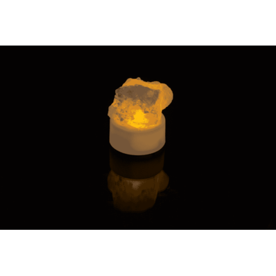 Salt crystal with LED tea light, 4 x 2 cm,