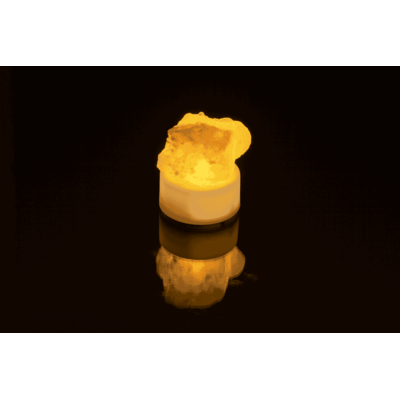 Salt crystal with LED tea light, 4 x 2 cm,