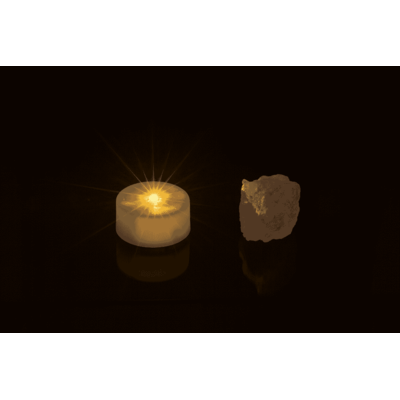 Salt crystal with LED tea light, 4 x 2 cm,