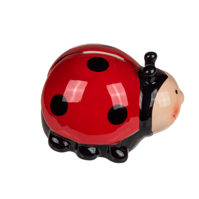 Savings box with lock, Ladybird,