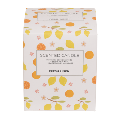 Scented candle, Fresh Linen,