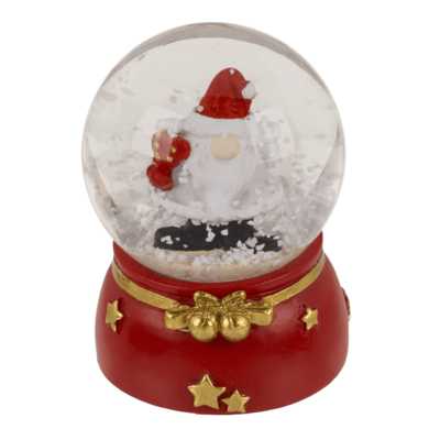 Schneekugel, Wichtel, auf Sockel,4,5 x 4,5 x 6 cm,