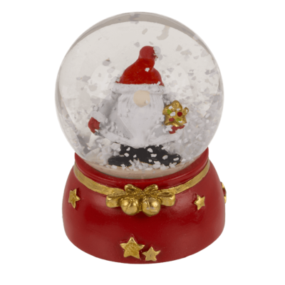 Schneekugel, Wichtel, auf Sockel,4,5 x 4,5 x 6 cm,