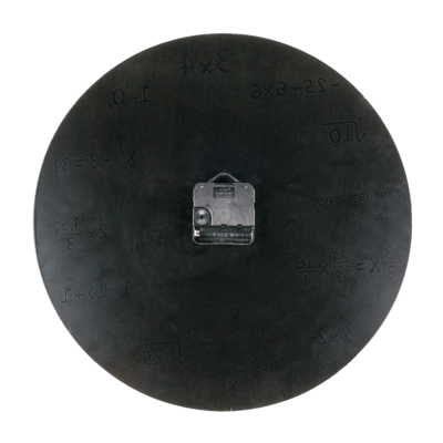 Schwarze Glas-Wanduhr, Mathematic, D: ca. 35 cm,