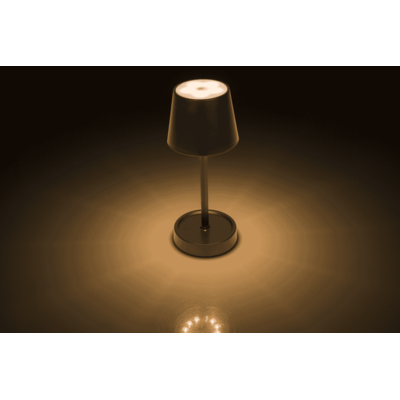 Schwarze Tisch-Lampe mit LED,