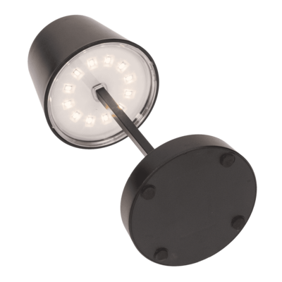 Schwarze Tisch-Lampe mit LED,