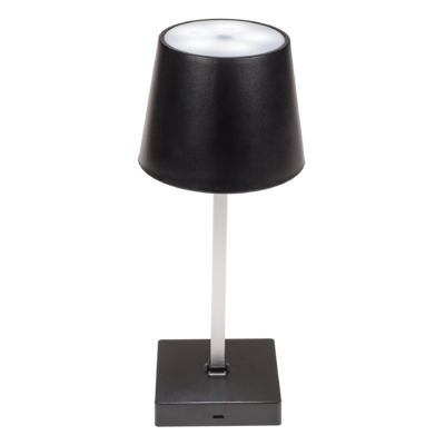 Schwarze Tisch-Lampe mit LED,