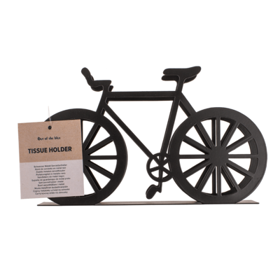 Schwarzer Metall-Serviettenhalter, Fahrrad, ca.