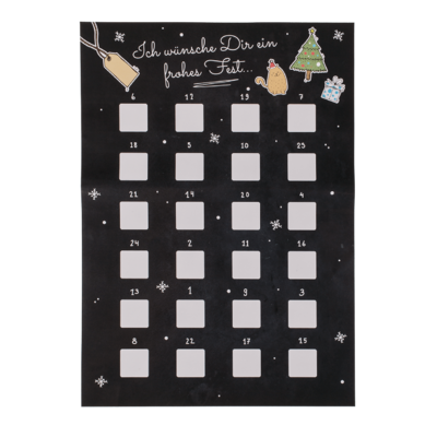 Scratch advent calendar, ca, 52 x 30 cm,