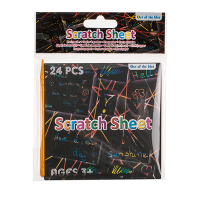 Scratch Sheet, Colourful, ca. 8, 5 x 8, 5 cm,