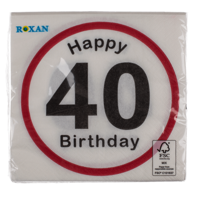 Serviettes en papier, Happy Birthday - 40,