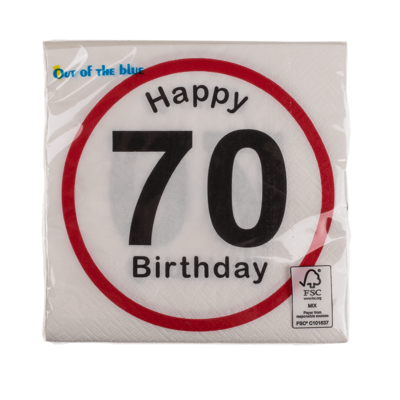 Serviettes en papier, Happy Birthday - 70,