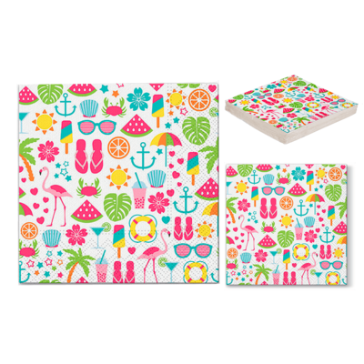 Serviettes en papier, Summer Fun,