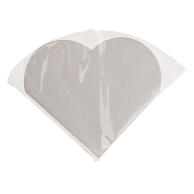 Serviettes en papier blanc en forme de coeur,