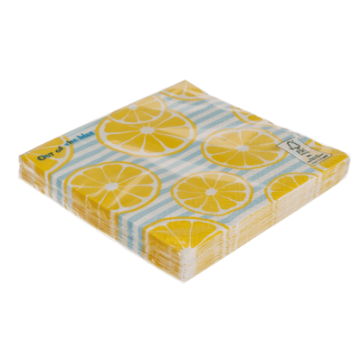 Servilletas de papel, limones