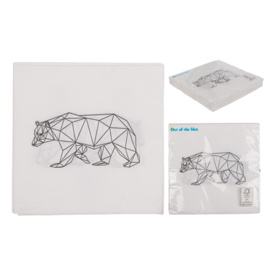Servilletas de papel, oso polar,