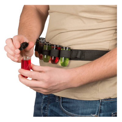 Shot Belt, with 8 shot bottles,