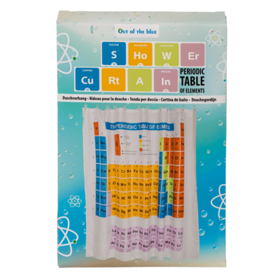 Shower curtain, periodic table,