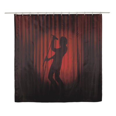 Shower curtain, singer silhouette, 180 x 180 cm,