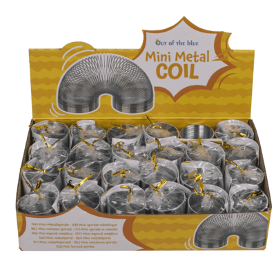Silver coloured mini metal coil,