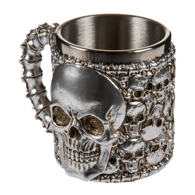 Silver plated mug with stainless steel insert,