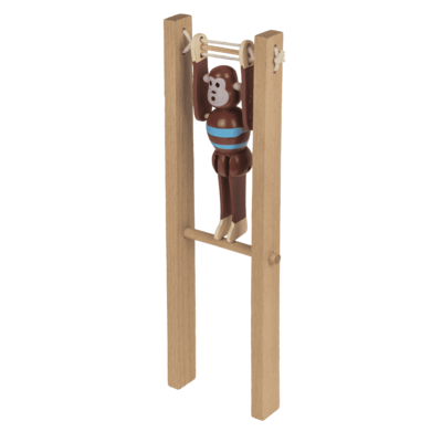 Singe qui se balance en bois, 7x2