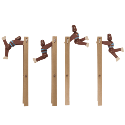 Singe qui se balance en bois, 7x2