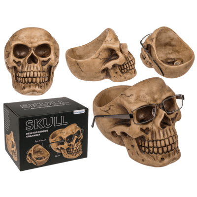 Skull Organiser, with Glasses Holder and