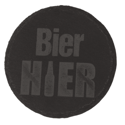 Slate coaster, with laser printing,