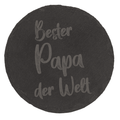 Slate coaster, with laser printing,