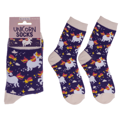 Socken, Einhorn, Größe 36-42,