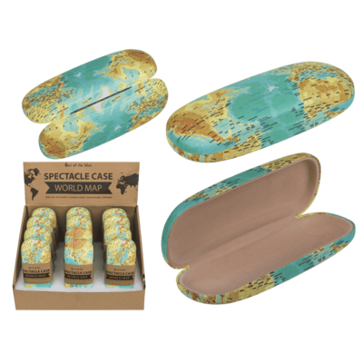 Spectacle Case, World Map,