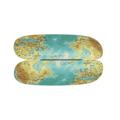 Spectacle Case, World Map,