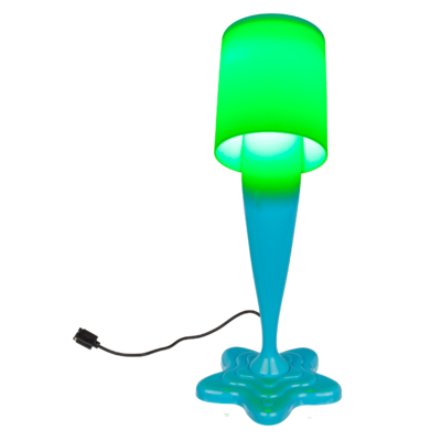 Spilt Paint Desktop Lamp, neon blue,