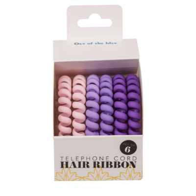 Spiral hair ribbon, Telephone cord, matte,