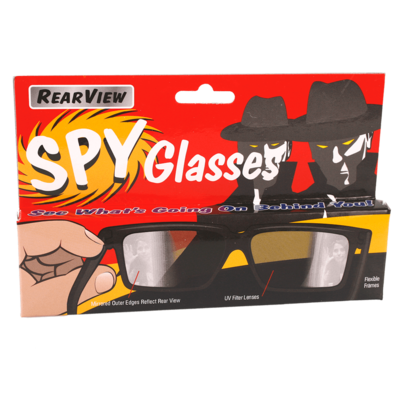 Spy Glasses with side mirror in frame temples,