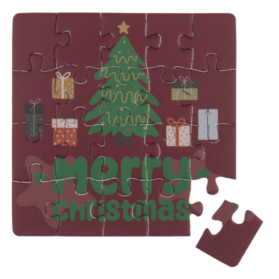 Square shape gift card, puzzle, X-Mas,